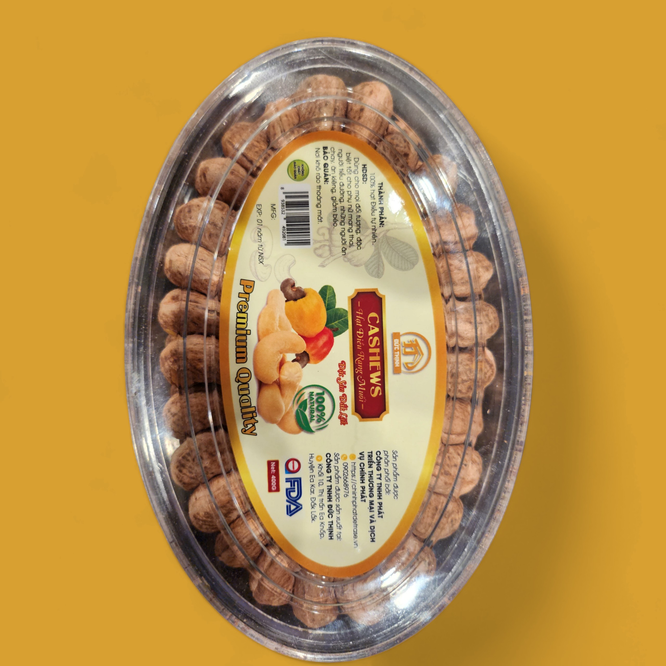 Hạt điều Rang muối xuất khẩu (400gram)